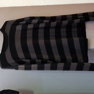 Black and Grey Striped shirt